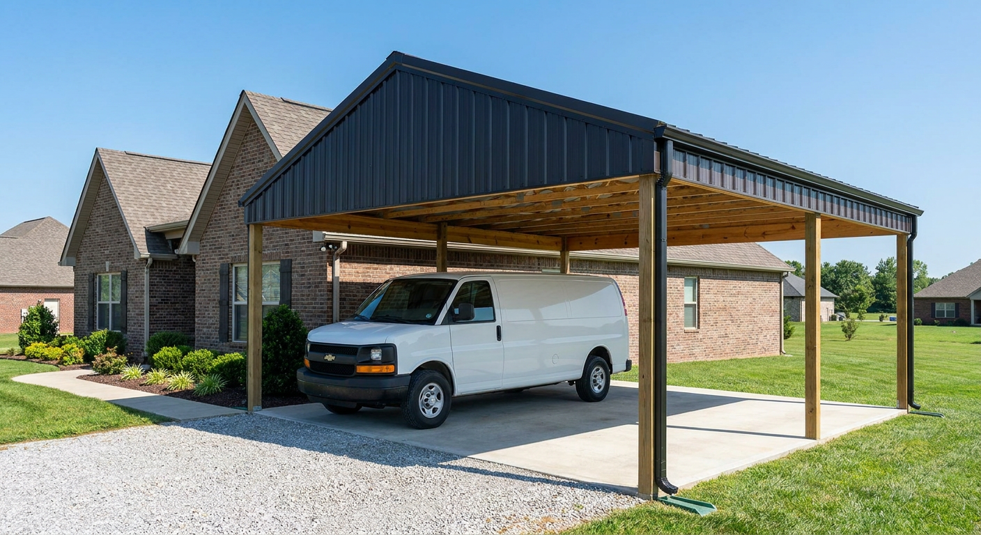 carport installation – completed project