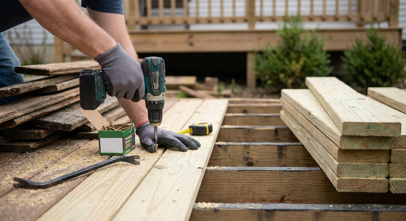 deck replacement – installation detail