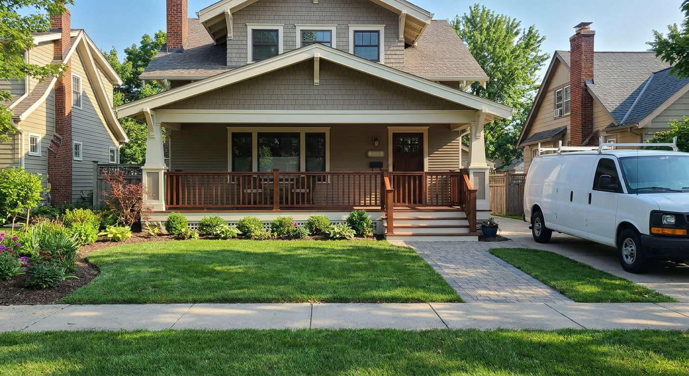 porch railing installation – completed project